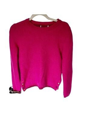 LAMBSWOOL Blend Barbie Pink Crew Neck Long Sleeve Sweater Size Small